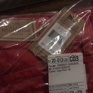 Polo by Ralph Lauren  red high rise slim jeans